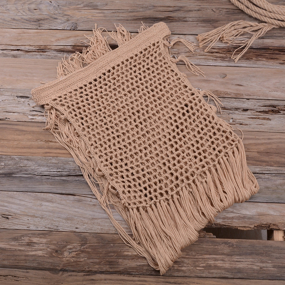 Fringed Hand Woven Swim Maxi