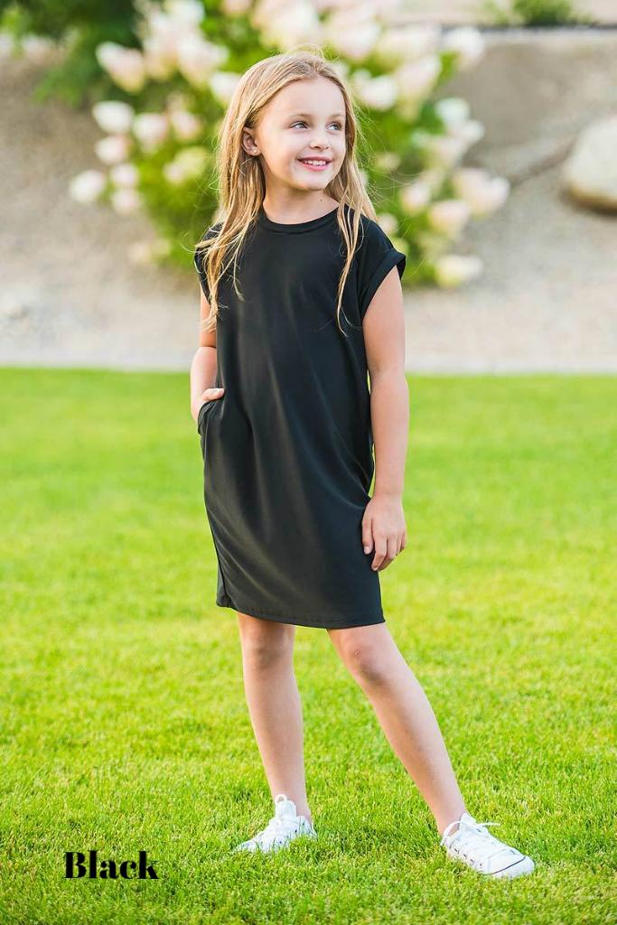 Brigitte Brianna Kids Pocket Tee Dress by SexyModest Boutique