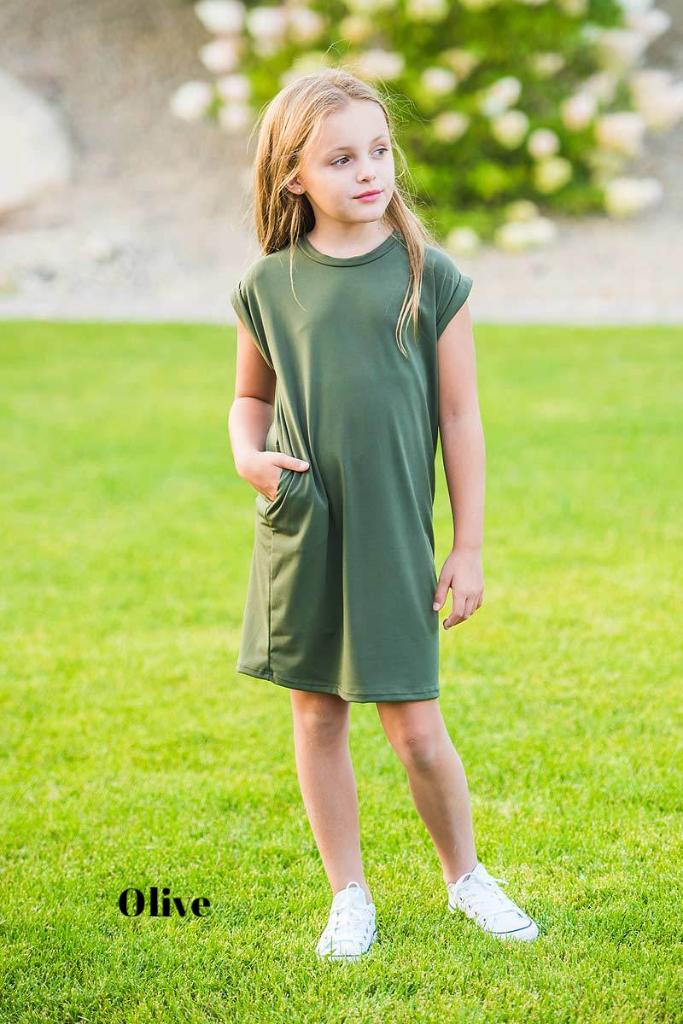 Brigitte Brianna Kids Pocket Tee Dress - SexyModest Boutique